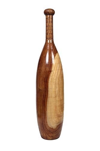 Hashco Sports Wooden Oval Shape Mugdar (4KG) | Indian Clubbell Karla Kattai Gada