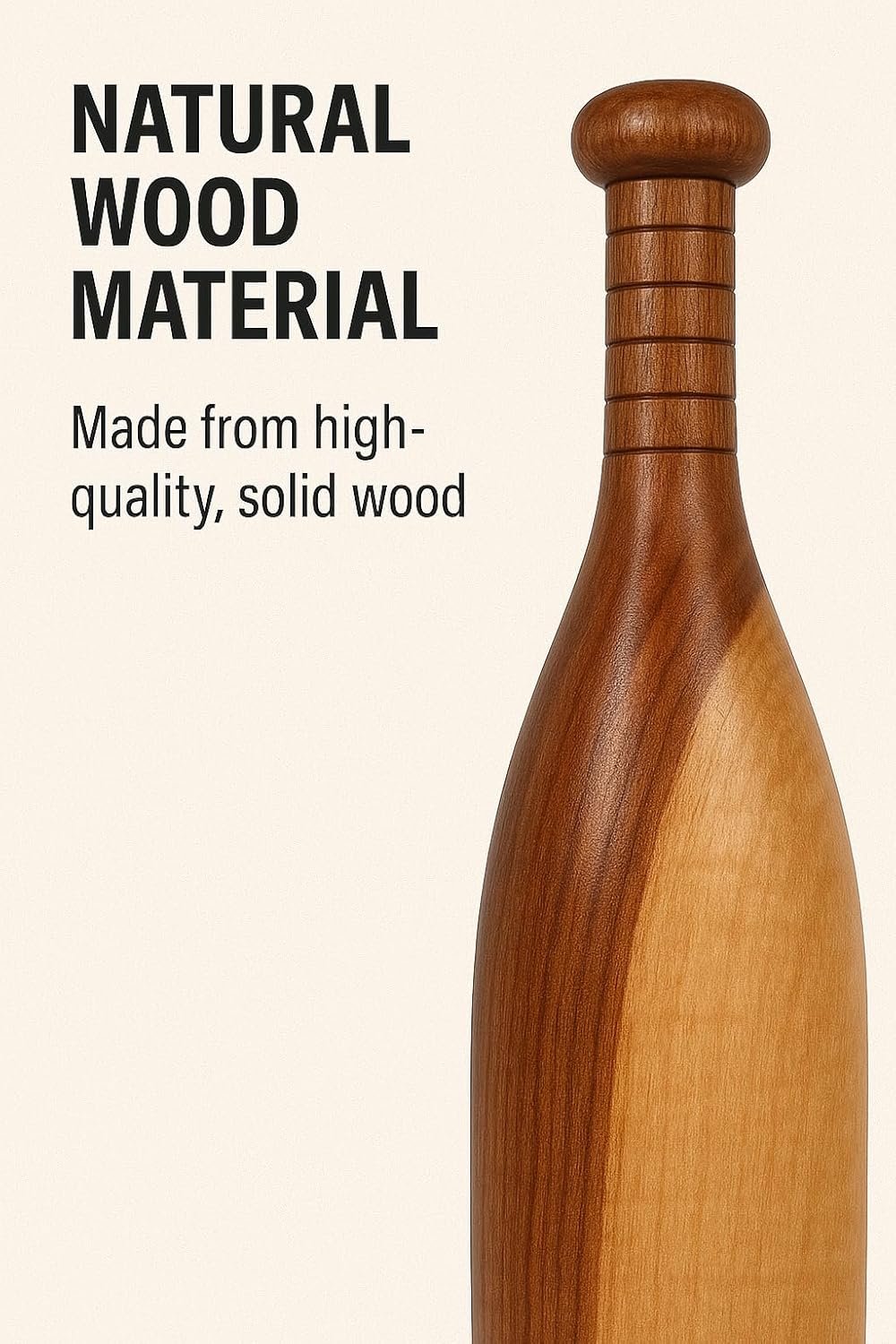 Wooden Oval Mugdar | Handcrafted Indian Workout Tool by Hashco Sports - Image 5
